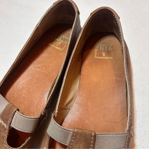Frye Melanie Leather T Strap Flats Brown Casual Cowgirl 7.5 - Picture 6 of 6